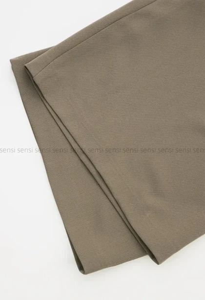 شلوار کتان کج راه سگک نما کد1004537