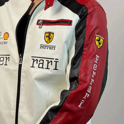 کاپشن چرم موتور سواری فراری 138