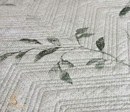 روتختی دونفره پنبه دوزی دورو 6 تکه طرح پرسان سبز پارچه ترک