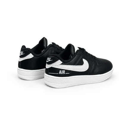 کفش کتانی مردانه زنانه و بزرگ پا مدل ایرفورس مشکی سفید Nike Air Force
