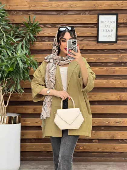 مانتو لینن پانچ پایین گت