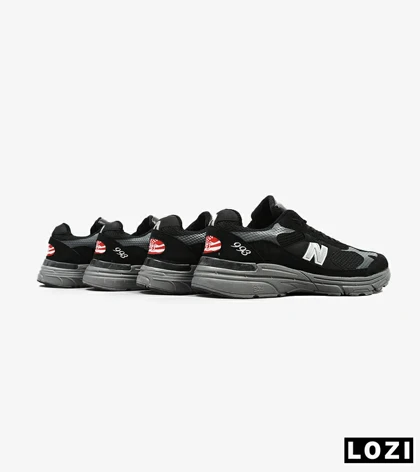 کفش کتانی بزرگ پا مشکی طوسی NEW BALANCE 993