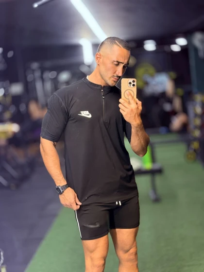 تیشرت طرح نایک بدنسازی مشکی