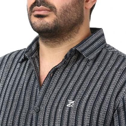 پیراهن آستین کوتاه کنفی مردانه مدل 6111101