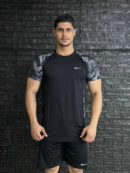 پکیج کد E1130 شامل تیشرت + شلوارک بغل چریکی با 5 رنگ خفن👌❤