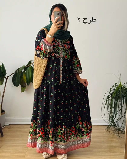 پیراهن ساحلی نخی ساغر