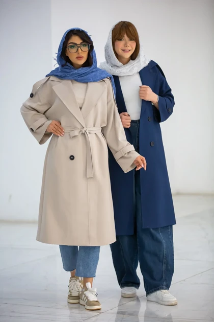 مانتو بزایاق بلند کاملیا