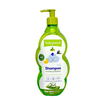 شامپو کودک بی‌بی لند Baby Land با عصاره آلوئه ورا 500 میل