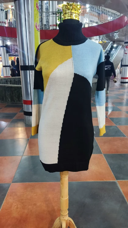 یقه اسکی بلند رنگارنگ وارداتی