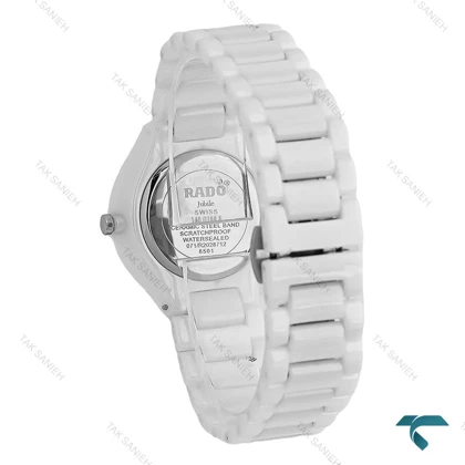 رادو جوبیلی زنانه تمام سرامیکی سفید ایندکس نگین سیلور Rado-7950-L