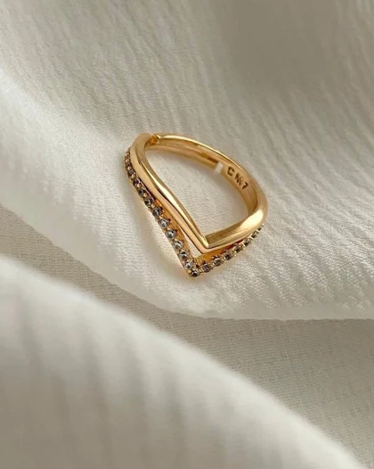 انگشتر هفتی نیمه نگین CM