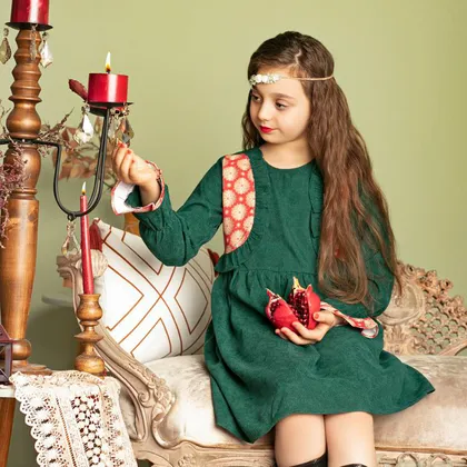 پیراهن یلدایی دخترانه وست دار