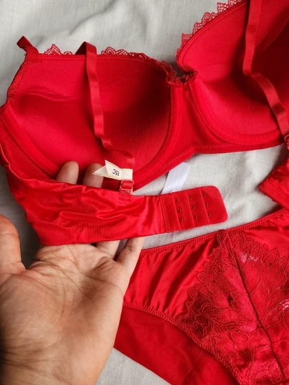 ست شورت و سوتین دانتل جکدار فنردار اروپایی AngGee کد: 5210