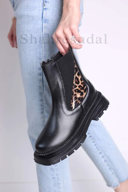 نیم بوت زنانه پلنگی کد 8342