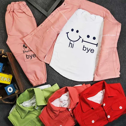 ست کت شلوار و تیشرت HI BYE دخترانه