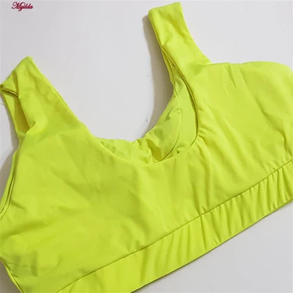 نیم‌تنه پددار ورزشی زنانه زرد کد 4795-329P