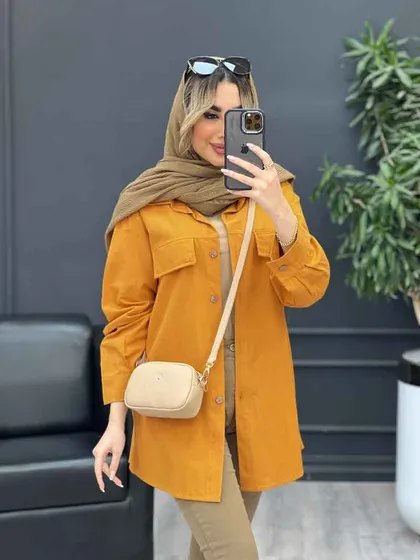 مانتو جیب نما بغل زیپ