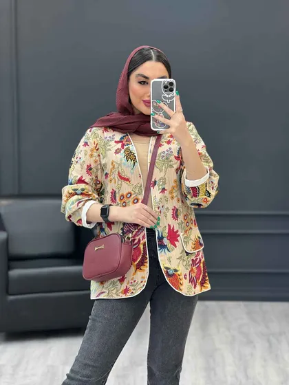 مانتو کوک دوزی گل‌دار