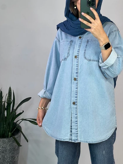 مانتو جین کاغذی نگار