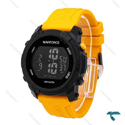 ساعت نیوی فورس NF7104 مردانه مشکی زرد NaviForce-6971-G