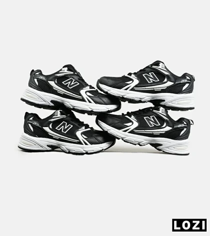 کفش کتانی مردانه و زنانه مشکی سفید NEW BALANCE 530