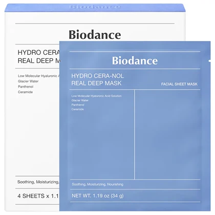 ماسک ورقه ای بایودنس Biodance مدل Hydro Cera-nol Real Deep بسته 4 عددی