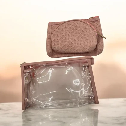 کیف لوازم آرایش و اکسسوری سه تایی در چهار رنگ