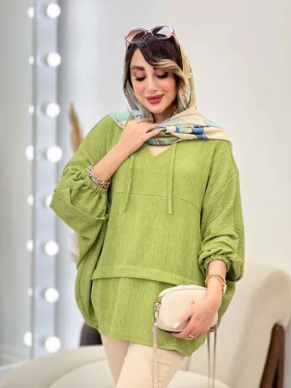 مانتو جلو بسته برش‌دار مارینا