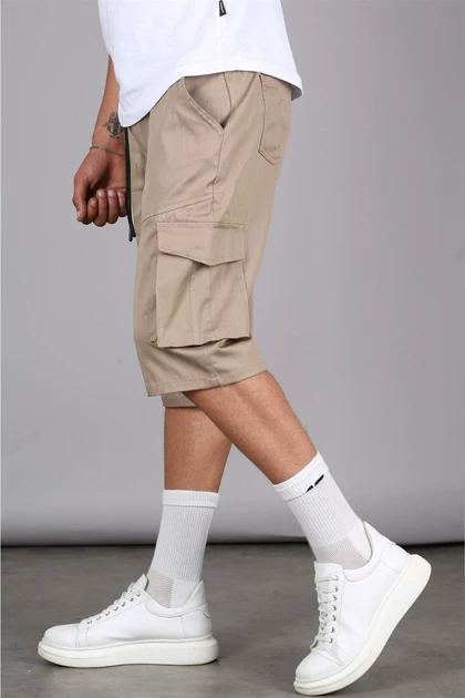 BEIGE BASIC CARGO CEP شورت های Capri مردان 5473
