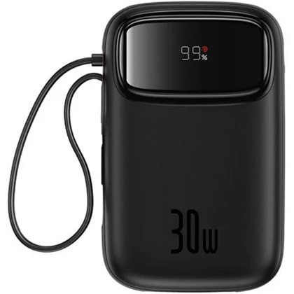 پاوربانک 10000 میلی‌آمپر USB و تایپ‌سی 30 وات بیسوس Qpow 2 PPQD4-10C