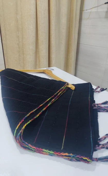 شال زنانه پلیسه مشکی