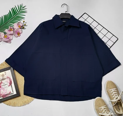 شومیز باکسی دوجیب مدل دلبهار کد 50263