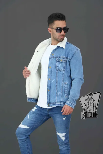 کاپشن جین آبی روشن DENIM