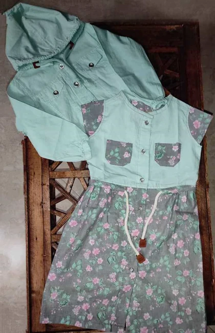 کتسارافون دخترانه کتان چهارفصل