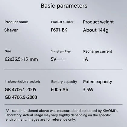 ریش تراش شارژی شیائومی Xiaomi اصل مدل F601 ضد آب