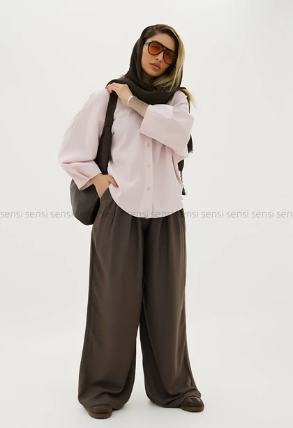 شلوار لینن پشت کش 4پیله کد1005464