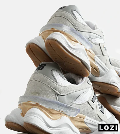 کفش کتانی مردانه طوسی سفید NEW BALANCE 9060