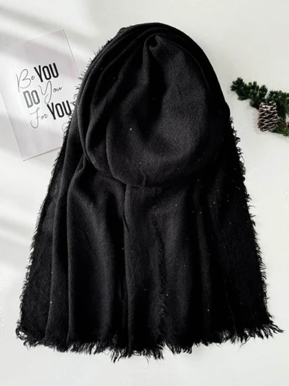 شال پولکی مشکی