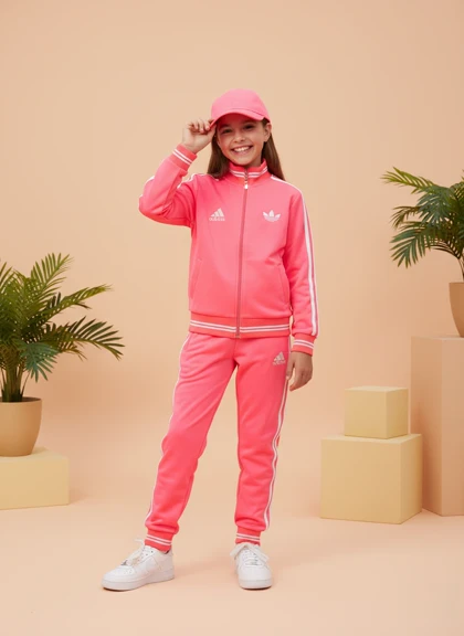 سویشرت شلوار دخترانه آدیداس رنگ صورتی