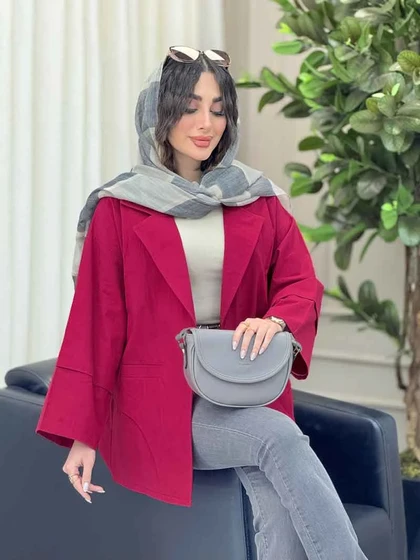 مانتو برش هلالی دو جیب آرزو