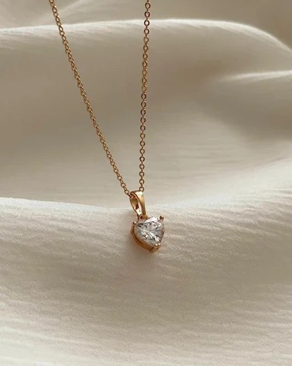 گردنبند ظریف قلبی ژوپینگ