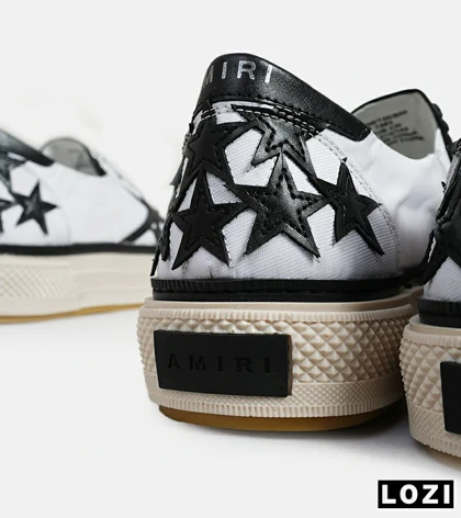 کفش اسنیکرزسفید مشکی Amiri Stars مدل 5998