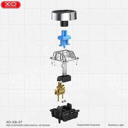 کیبورد مکانیکی سیمی ایکس او XO مدل KB-07 با نور RGB