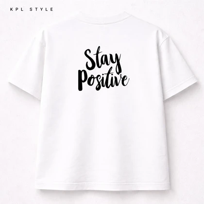 تیشرت سوپر پنبه قواره باکسی | طراحی تایپوگرافی | مناسب آقایان و خانم‌ها کد 1176