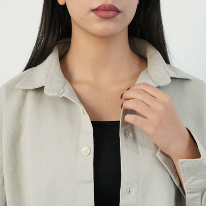 شومیز زنانه ساده کتان کد 119
