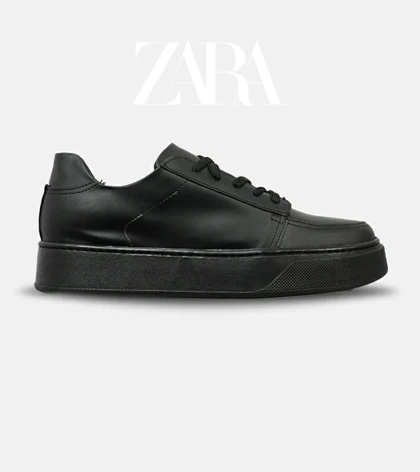 کفش کژوال مردانه چرمی مشکی ZARA مدل 4909