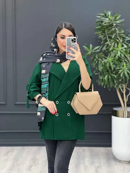 مانتو چهار دکمه آستین سگک