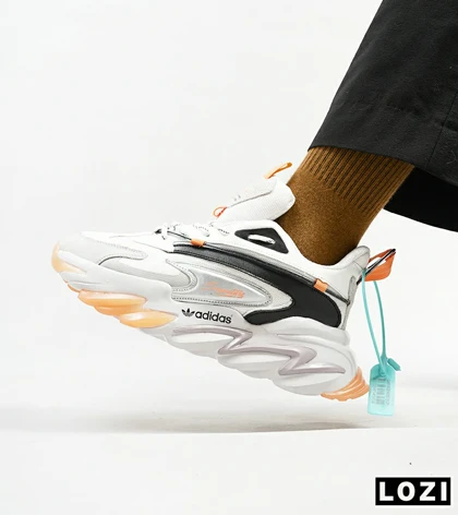 کفش کتانی مردانه سفید نارنجی Adidas A700