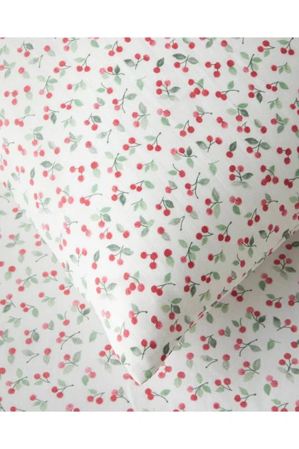 سرویس روتختی دو نفره English Home مدل Cherry Pop پنبه و پلی‌استر - قرمز