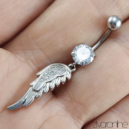 پیرسینگ ناف جواهری مدل بال فرشته 70058